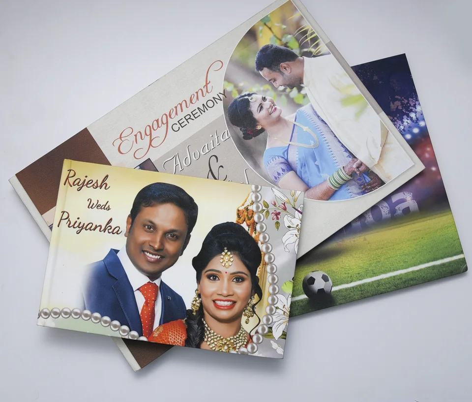 Printed wedding and engagement photo albums